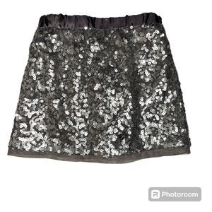 RUUM little girl skirt with silver sequins.  ^